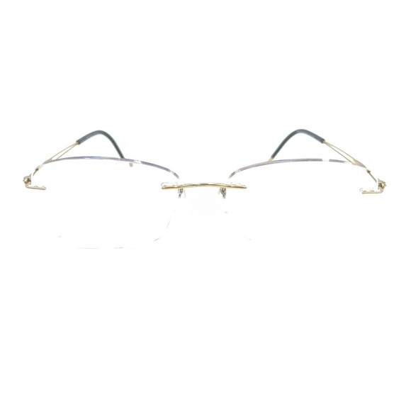 Silhouette 5227 20 6051 Titanium Gold Black Rimless Eyeglasses Frames 17 140 - Picture 6 of 13